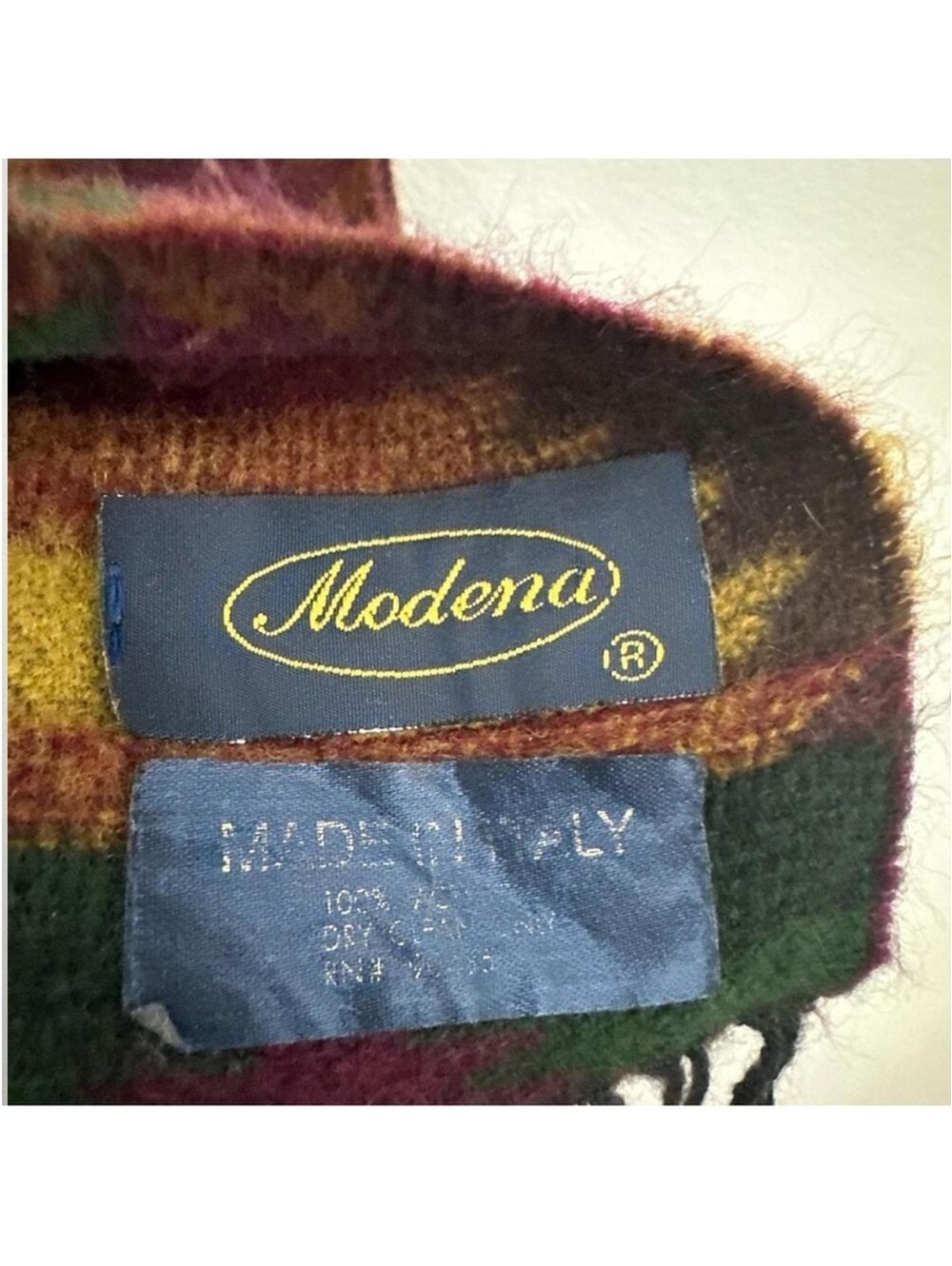 Modena Aztec Southwestern Boho Fringe Scarf - Picture 2 of 4